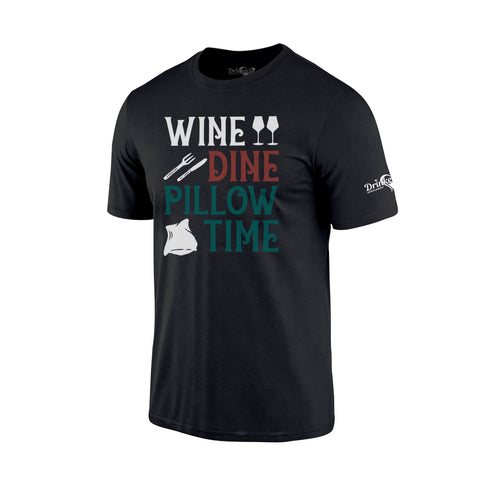 Wine Dine Pillow Time Men's Short Sleeve T-shirt