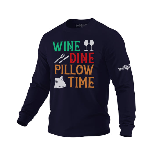 Wine Dine - Mens Long Sleeve