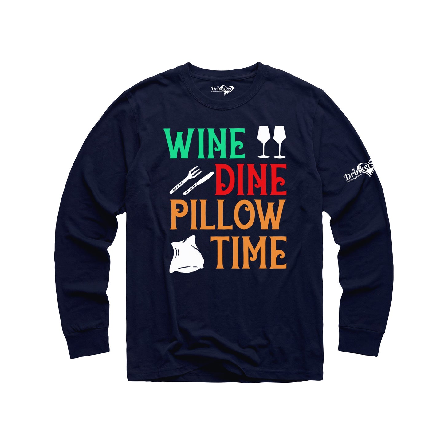 Wine Dine - Mens Long Sleeve