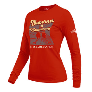 Cabernet and Chardonnay Ladies Long Sleeve Shirt