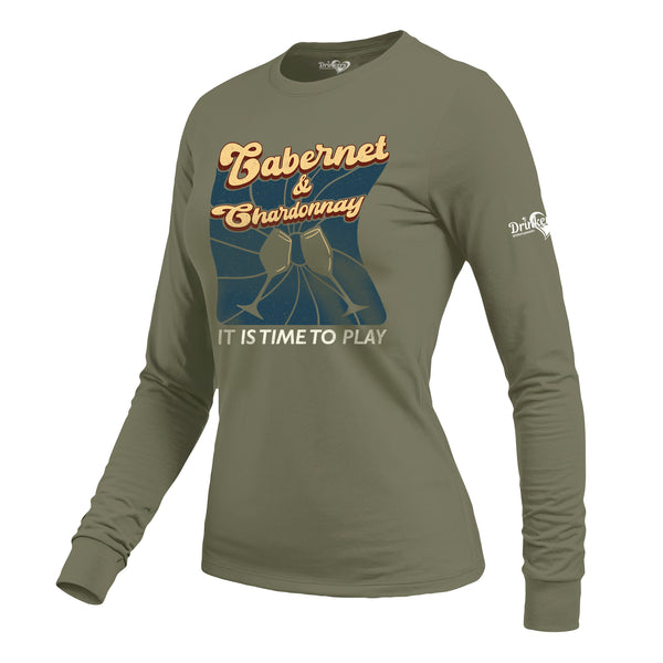 Cabernet and Chardonnay Ladies Long Sleeve Shirt