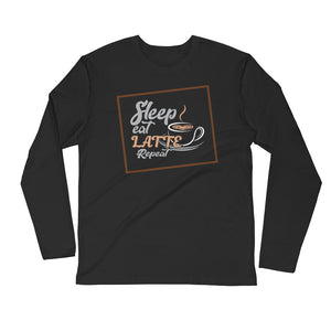 Sleep Eat Latte Repeat Premium Long Sleeve Shirt